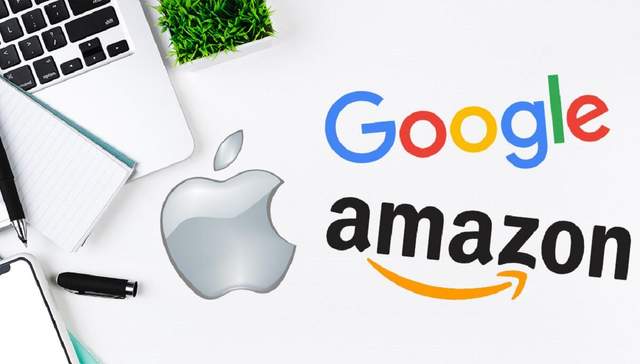 Google, Apple  Amazon         