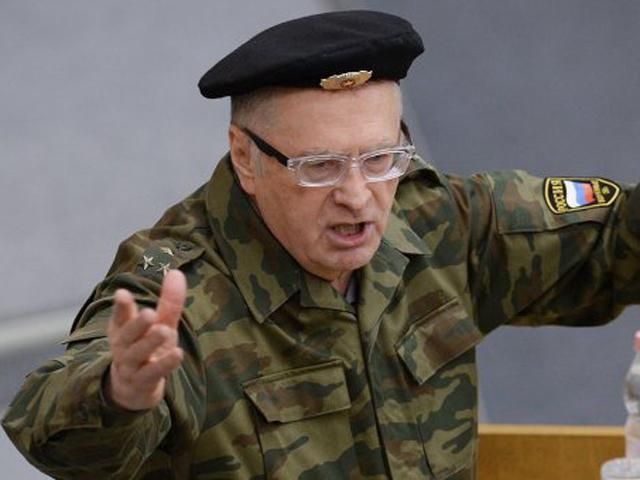Жириновский выступил в Госдуме в военной форме