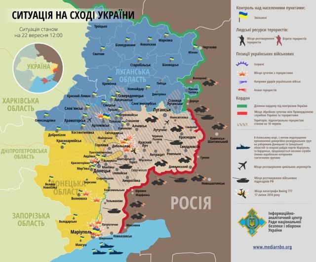 Главное за 22 сентября: Обстрелы Талаковки и 5 зон безопасности на Донбассе