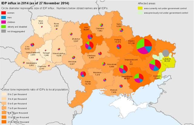 Больше миллиона человек бежали из оккупированного Донбасса [Карта]