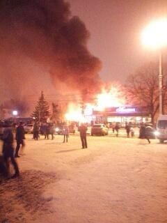 В центре Харькова загорелось кафе: есть пострадавшие (фото)
