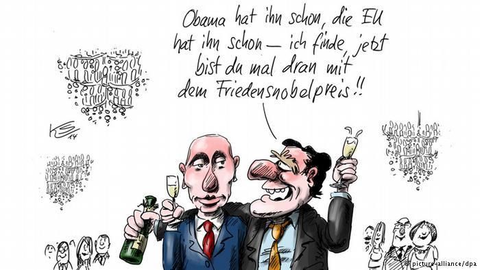 Немцам нравится смеяться над Путиным: шарж на него стал лучшей карикатурой года в Германии