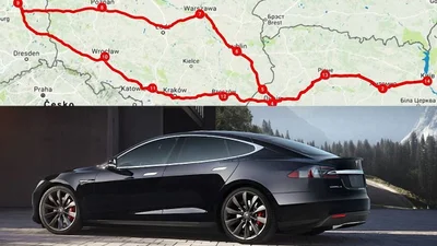 На електромобілі Tesla Model S з Україні в Європу безкоштовно