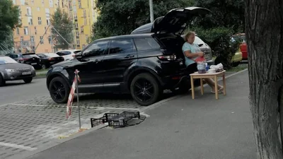 Назбирала: в столиці бабуся торгує сливами з Range Rover