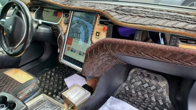 Tesla Model S зі шкіряним салоном змусила б "Крокодила Данді" заздрити