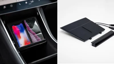 Tesla выпустила беспроводную зарядку для смартфонов для Model 3 и она недешевая