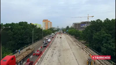 Как ремонтируют Борщаговской мост: видео
