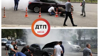 Дорогий Maserati Quattroporte вщент згорів у Києві: відео