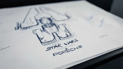 Porsche показала эскизы космического корабля для нового фильма "Звездные войны"