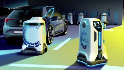 Volkswagen создал роботов для зарядки электрокаров