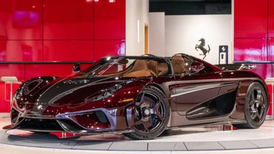 Ультраредкий Koenigsegg Regera с кузовом из красного карбона выставили на продажу