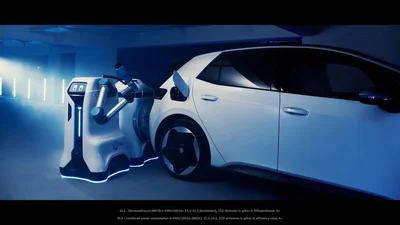 Volkswagen показал рабочие прототипы зарядных роботов для электрокаров