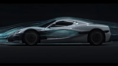 1900-сильный электрокар Rimac C_Two тестируют в аэродинамической трубе: видео