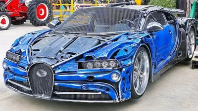 Саморобний Bugatti Chiron з металобрухту і сміття: відео
