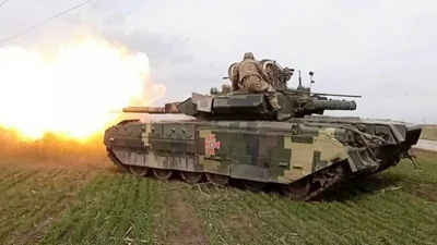 Новейшие украинские танки Т-84У "засветились" на передовой