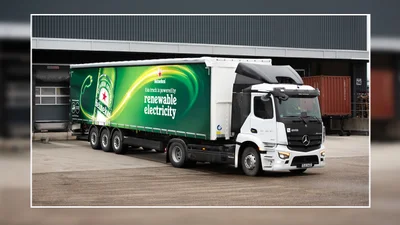 Heineken будет возить пиво электричками Mercedes eActros 300 - Auto24