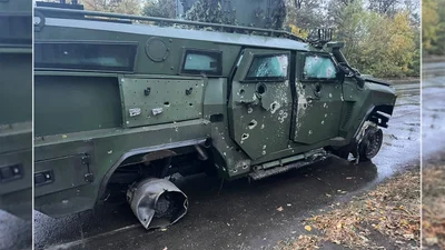 Броньовик "Новатор" втримав три атаки fpv-дронів, але місію захисту людей виконав - Auto24