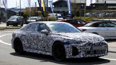 Audi тестирует седан RS6: мощный гибрид готовится к дуэли с BMW M5