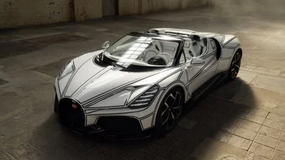 Bugatti представила родстер с отделкой из фарфора