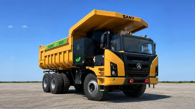Перший електричний кар’єрний самоскид Sany SKT105E уже в Україні: опис, фото, відео