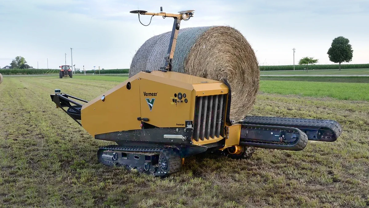 Робот Vermeer зібрав 257 тюків за добу без тракториста: як працює Bale Hawk
