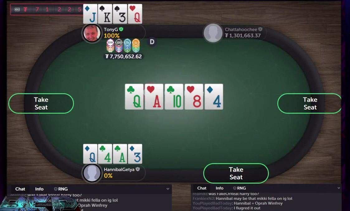 Party poker chat