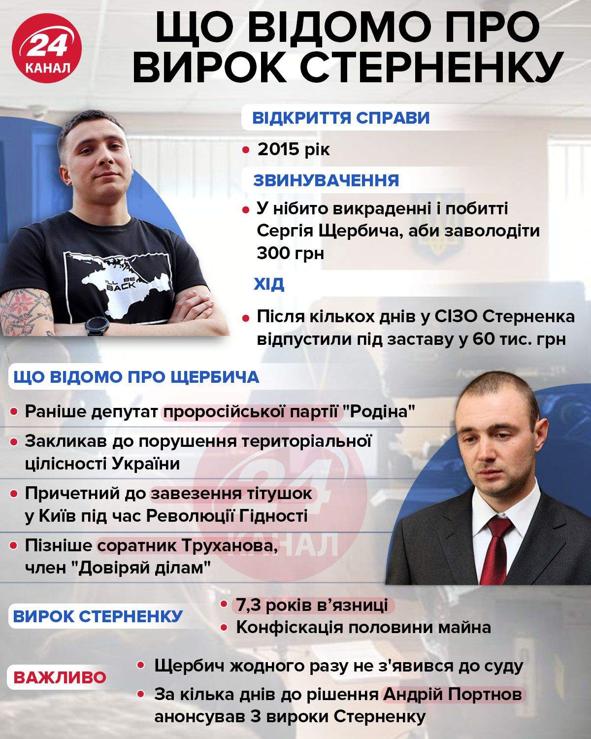 Что известно о приговоре Стерненку / Инфографика 24 канала