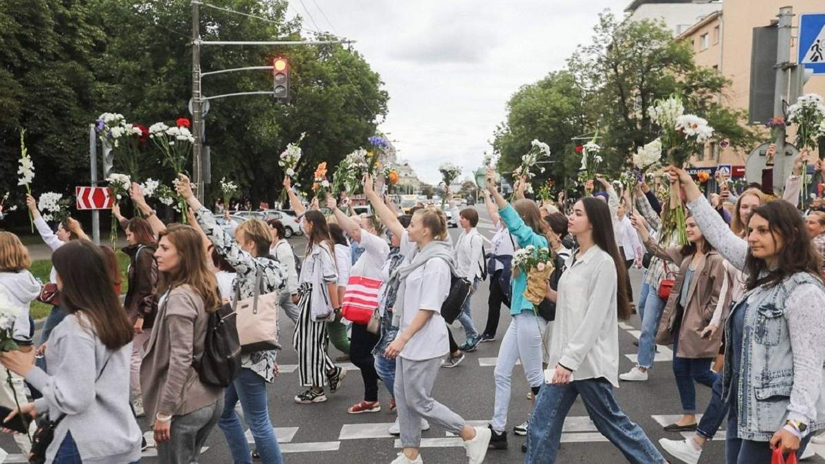 Фото протесты в беларуси