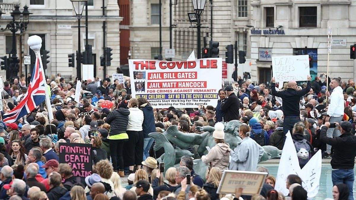 Масовий мітинг проти карантину у Лондоні 29 серпня: фото, відео