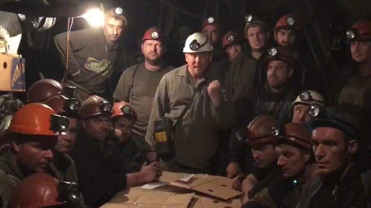 Протесты шахтеров под землей в Кривом Роге: все, что известно