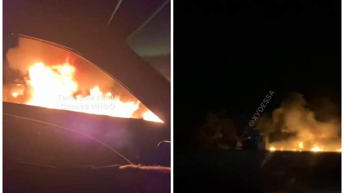На Одещині через ДТП з фурами спалахнула масштабна пожежа : відео з місця аварії - Новини Одеси - 24 Канал