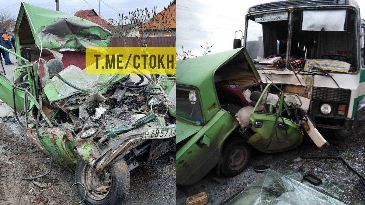 Під Харковом сталася смертельна ДТП легковика з автобусом: моторошні фото з місця - Харків