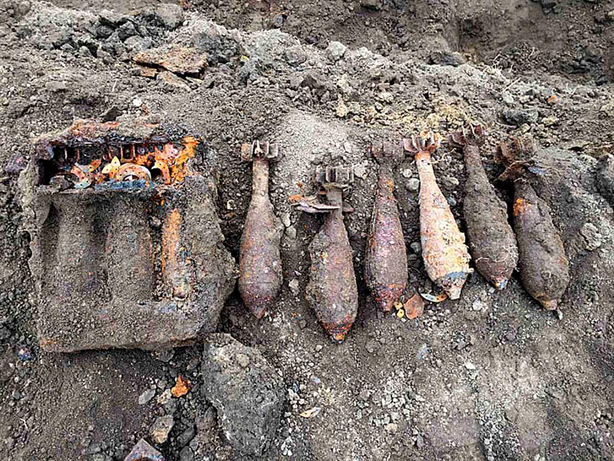 міни, знайдені у городі на Миколаївщині