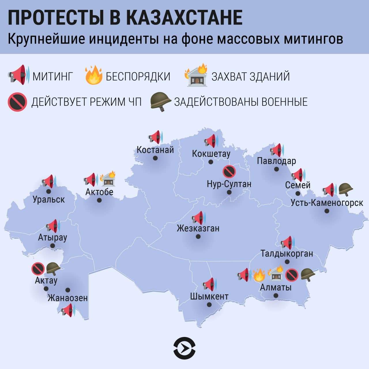 Мітинги в Казахстані