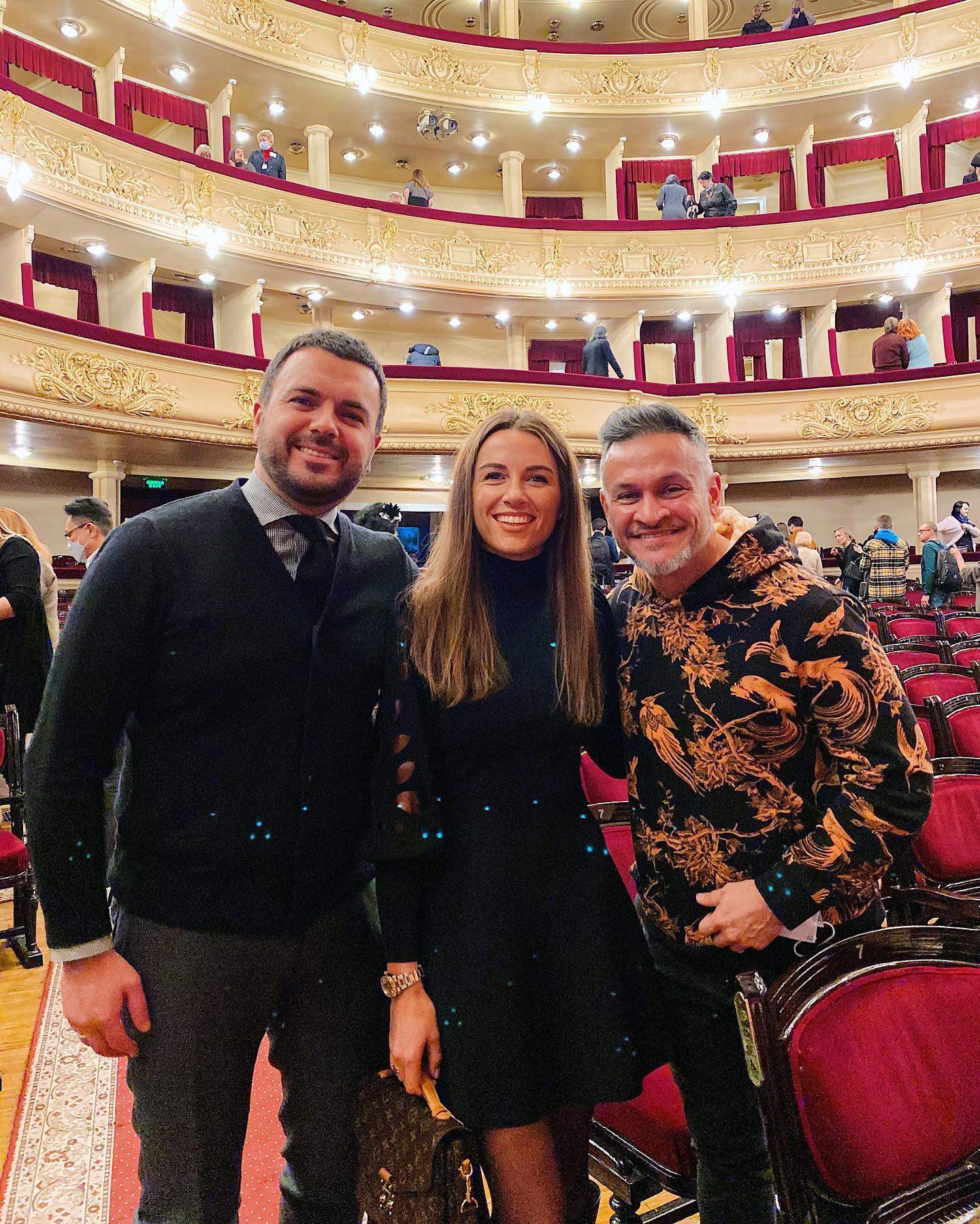 Григорій Решетник з дружиною та Ектором Хіменесом Браво в опері