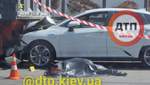 Более литра водки утром: в Киеве водитель сбил женщину и зажал ее между машиной и самосвалом
