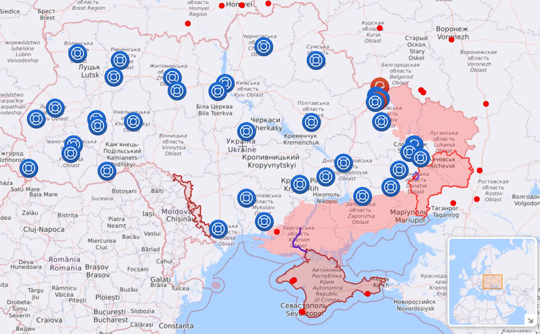 Бойові дії в Україні станом на ранок 30 квітня 