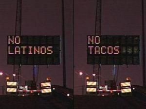 Хакери вивели на табло в США напис "Ні латиноамериканцям" Хакери вивели на табло в США напис "Ні латиноамериканцям"