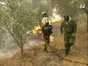 Дві великі пожежі спалахнули неподалік від Афін