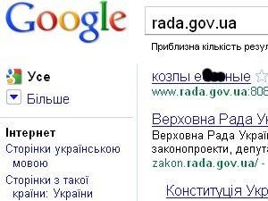 Хакери змусили Google обізвати депутатів козлами