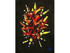 На eBay виставили картину "Феєрверки" авторства курки Саймон На eBay виставили картину "Феєрверки" авторства курки Саймон