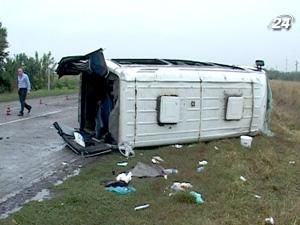 На Одещині перекинувся рейсовий автобус з пасажирами На Одещині перекинувся рейсовий автобус з пасажирами