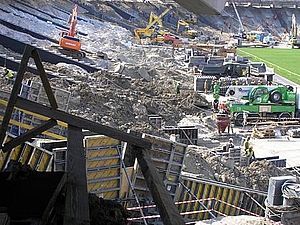 На НСК "Олімпійський" завершили перший етап будівельних робіт На НСК "Олімпійський" завершили перший етап будівельних робіт