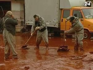 Червоний шлам з угорського глиноземного заводу потрапив в Дунай Червоний шлам з угорського глиноземного заводу потрапив в Дунай