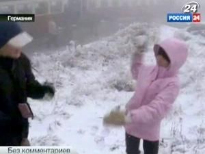 У Німеччині несподівано випав перший сніг У Німеччині несподівано випав перший сніг