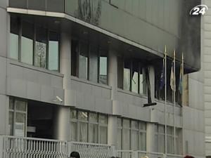 У Києві загорілася будівля ДПА У Києві загорілася будівля ДПА