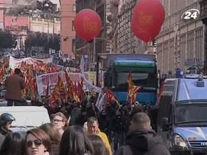 У Римі робітники організували антиурядовий марш протесту