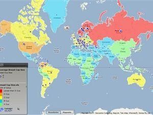 Карта світу жіночого бюсту: Росія на першому місці