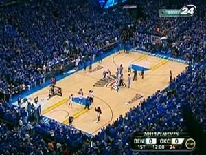 "Оклахома" виграла перший матч серії проти "Денвера" "Оклахома" виграла перший матч серії проти "Денвера"