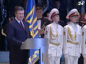 Во дворце "Украина" ветеранов приветствовал Виктор Янукович